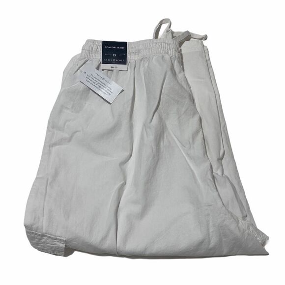 KAREN Scott White Comfort Waist Capri Pants 1x Nwt - Picture 2 of 12